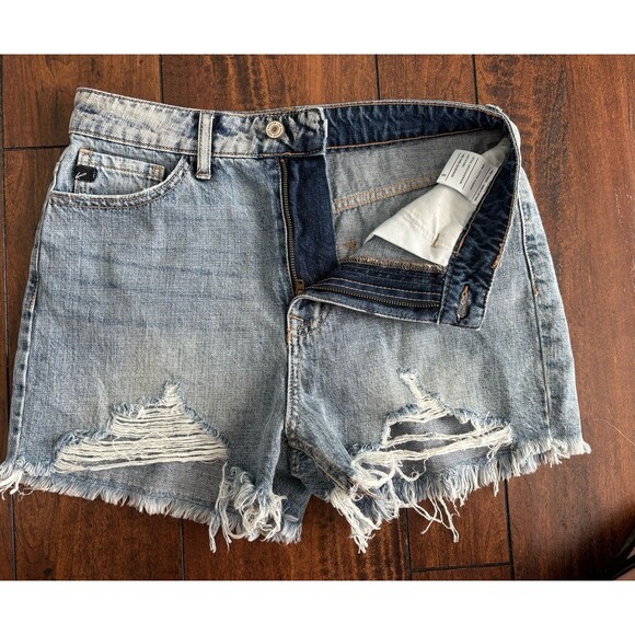 KanCan Women’s Denim High Waisted Destructed Jean Shorts Size Small - Picture 8 of 10